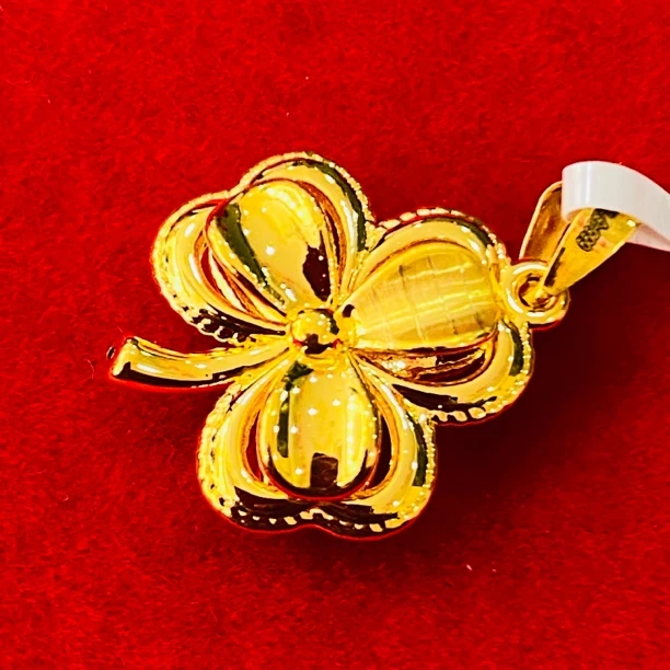 【夏夏专享】足金999饰品 三叶草吊坠 JP 1.51