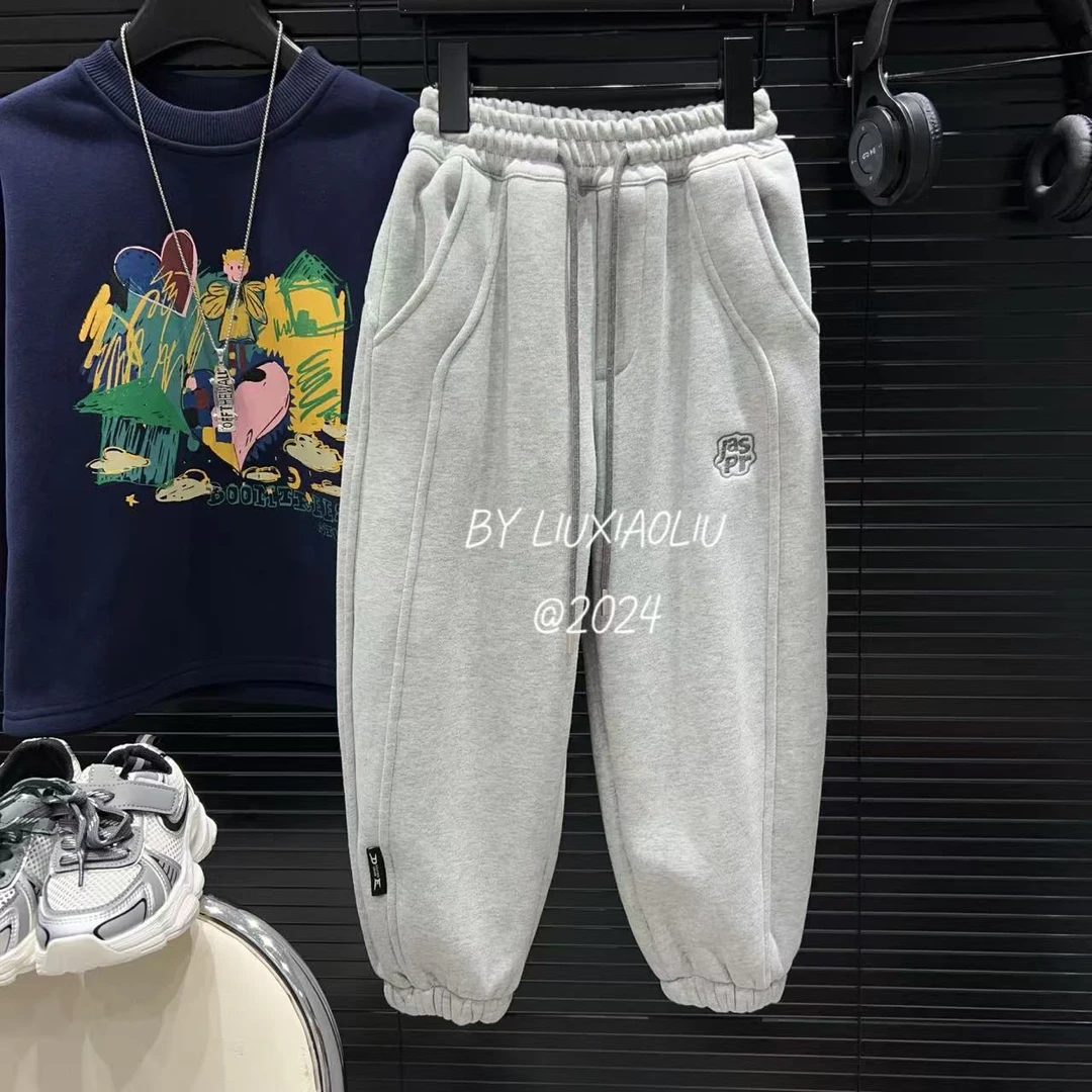 杭州六小六正版 BY LIUXIAOLIU冬季儿童加绒卫裤12658