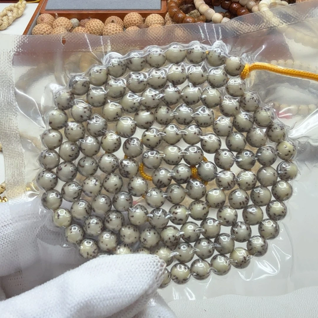 星月菩提手串28尊宠糯冰石玉河豚7左右108一物一图