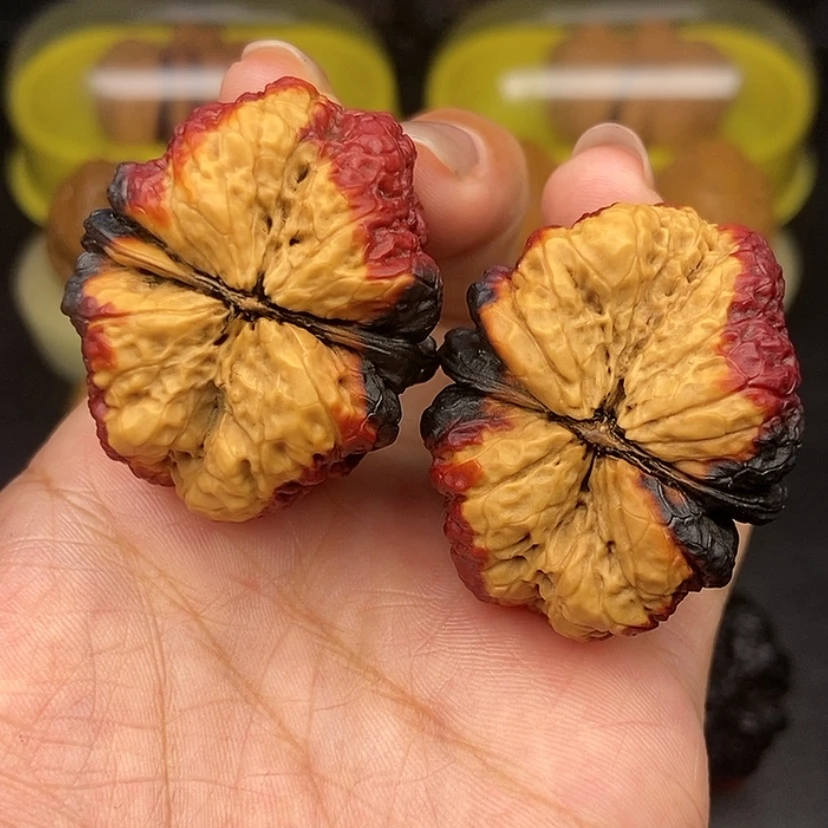 【闪购商品】文玩核桃把件40尺七彩蝴蝶蟾