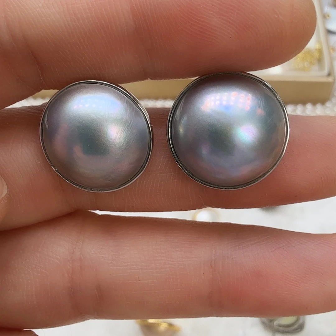 未镶嵌拼合珍珠（马贝珠）发饰