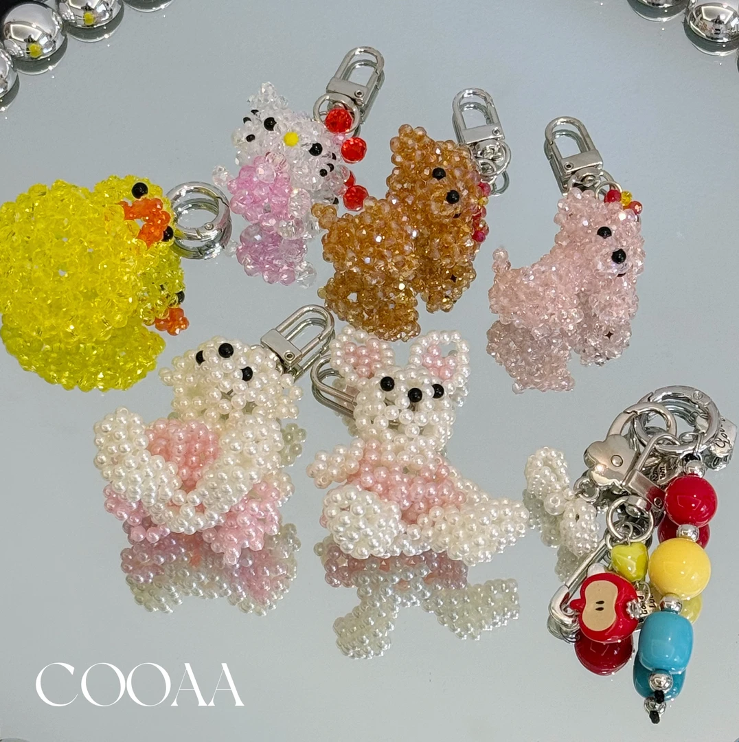 【小田微甜】爱心小狗挂件手机壳手链新女款配件苹果挂绳手机壳挂饰