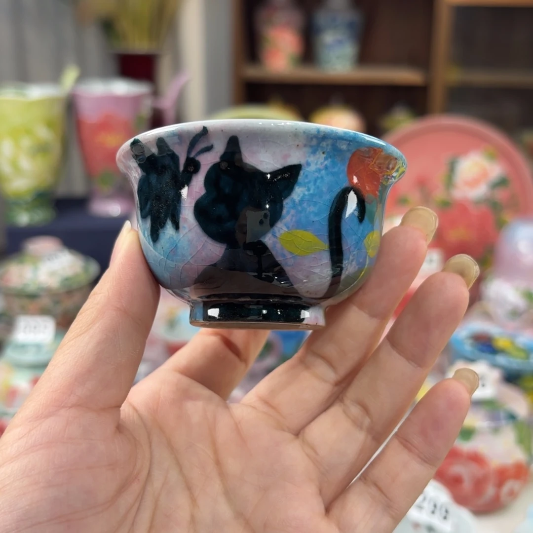景德镇手绘高温釉下彩陶瓷茶具