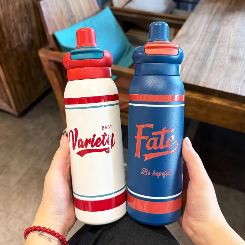 304保温杯大容量水杯女生便携吸管杯运动水壶2025新款学生杯子