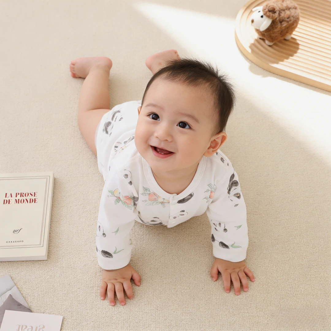 【纯棉四季包屁衣】婴儿包屁衣长袖四季连体衣服春秋冬季打底三角爬