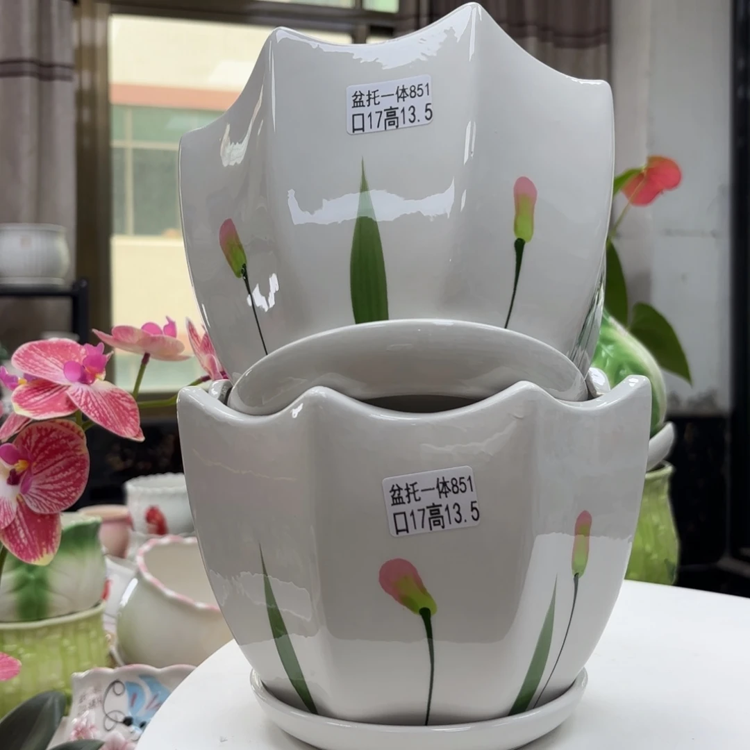 @夏西陶瓷花盆@@5851