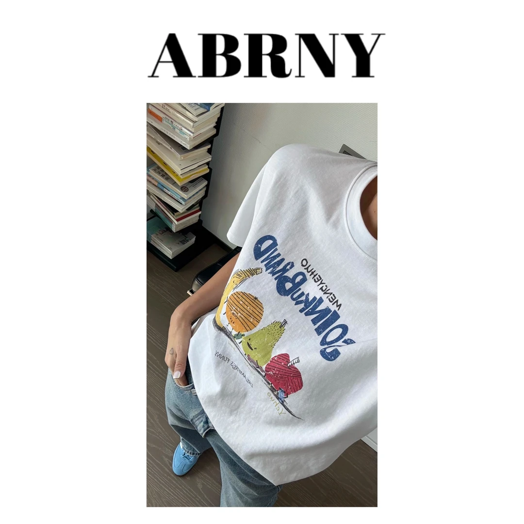 许小黑【水果T】新款抗起球印花圆领短袖上衣T恤时尚百搭7003