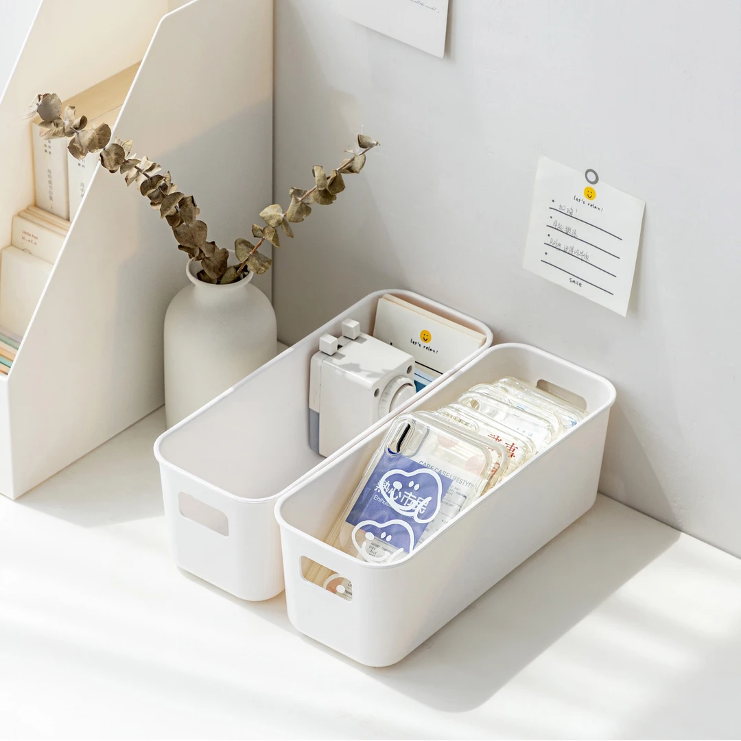 【8个装】手机壳杂物整理收纳筐桌面储物盒塑料少女心便携