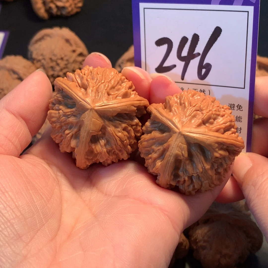 晨***阳文玩核桃把件246文山三棱4.0