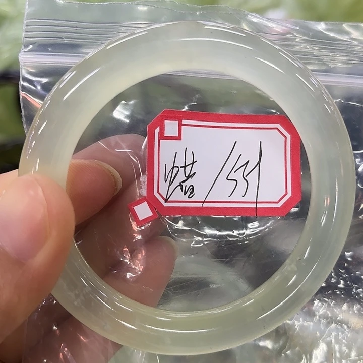 蜡***眼蛇纹石玉未镶嵌岫玉手镯
