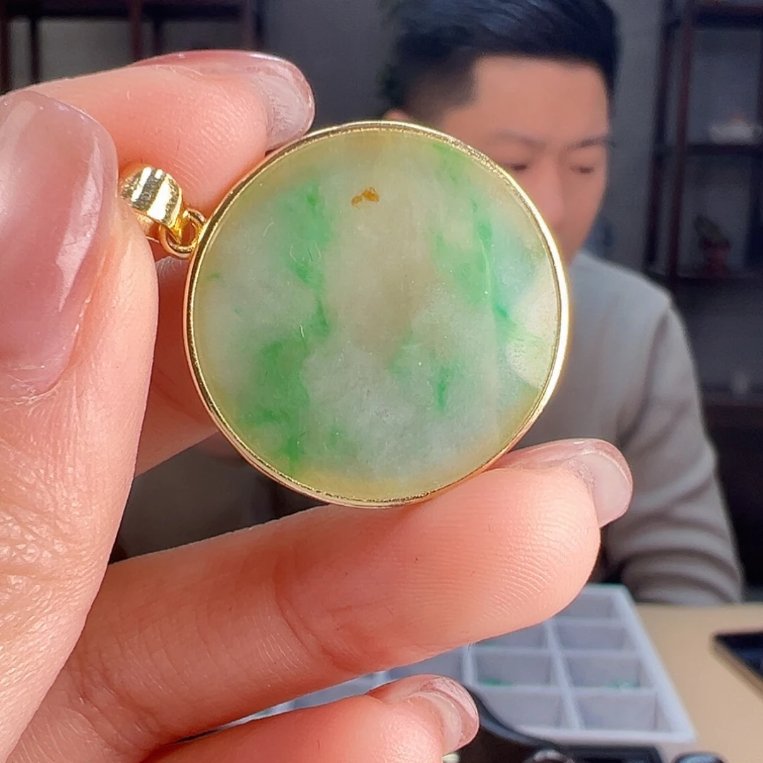 翡翠吊坠(不含链)银S925镶嵌吊坠41