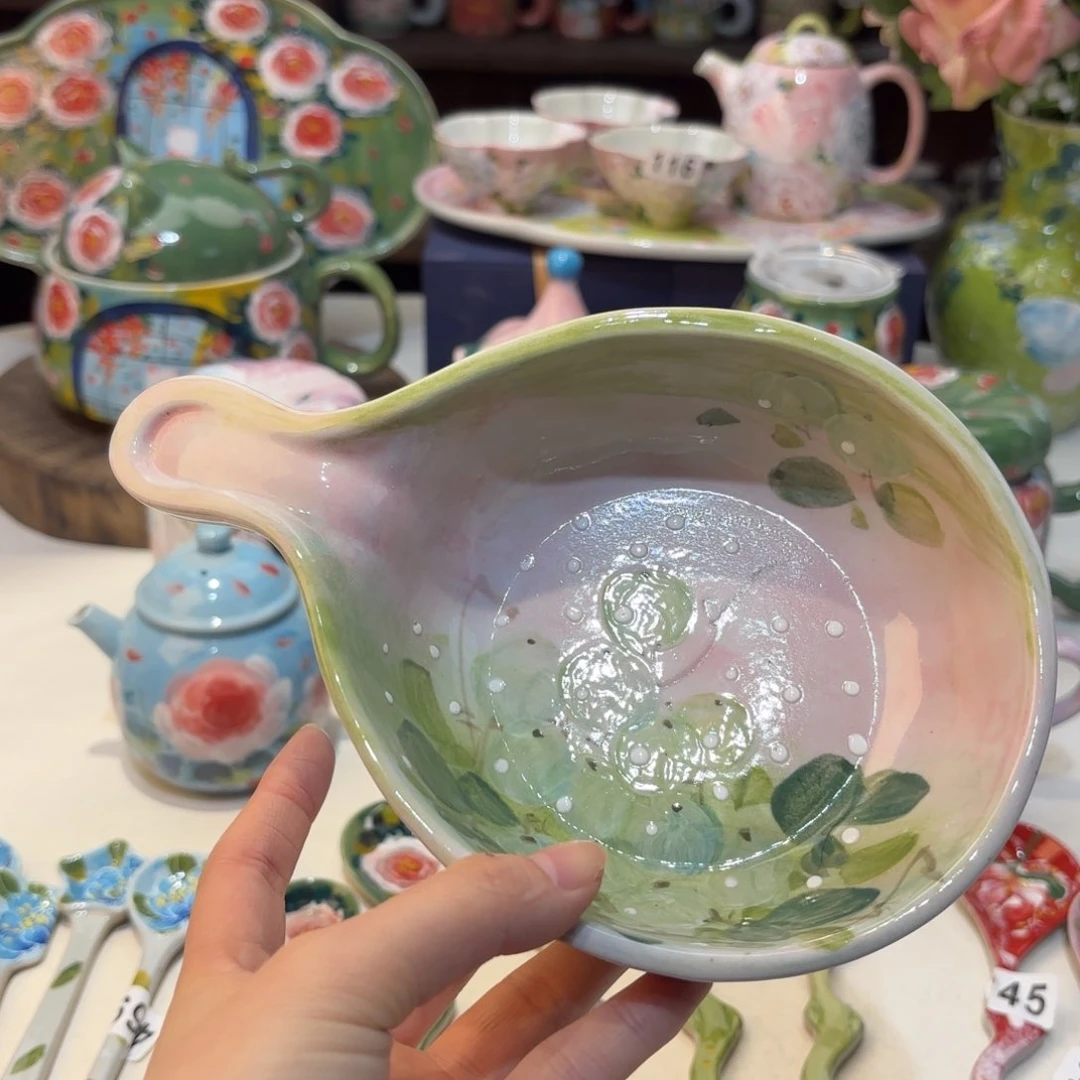 景德镇手绘高温釉下彩陶瓷茶具