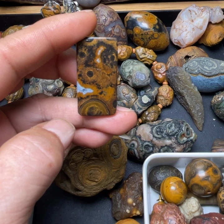 石材九眼石页岩钱币石56