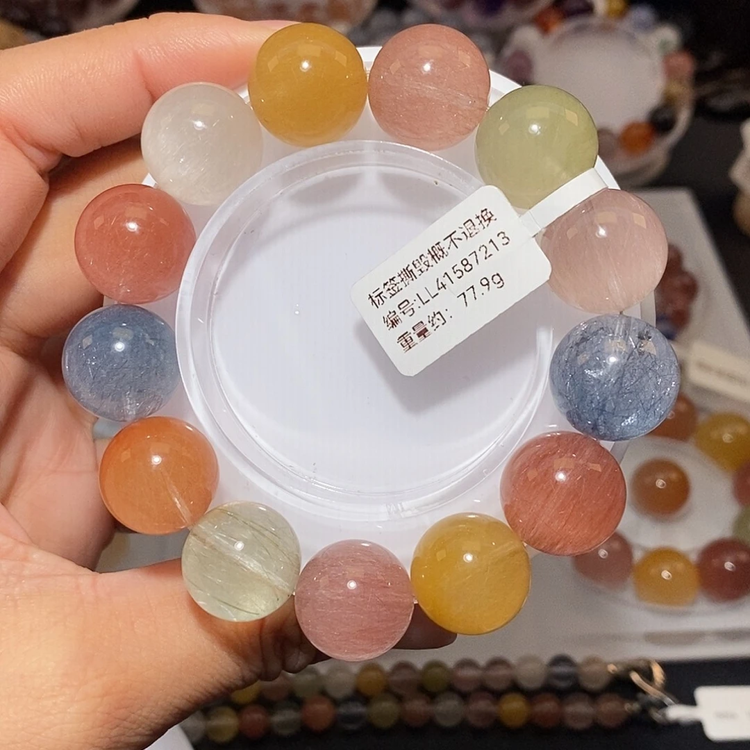 水晶未镶嵌手链彩兔毛手链16