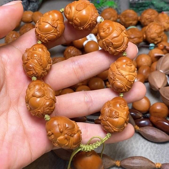橄榄核手串/手链周派八宝弥勒手串