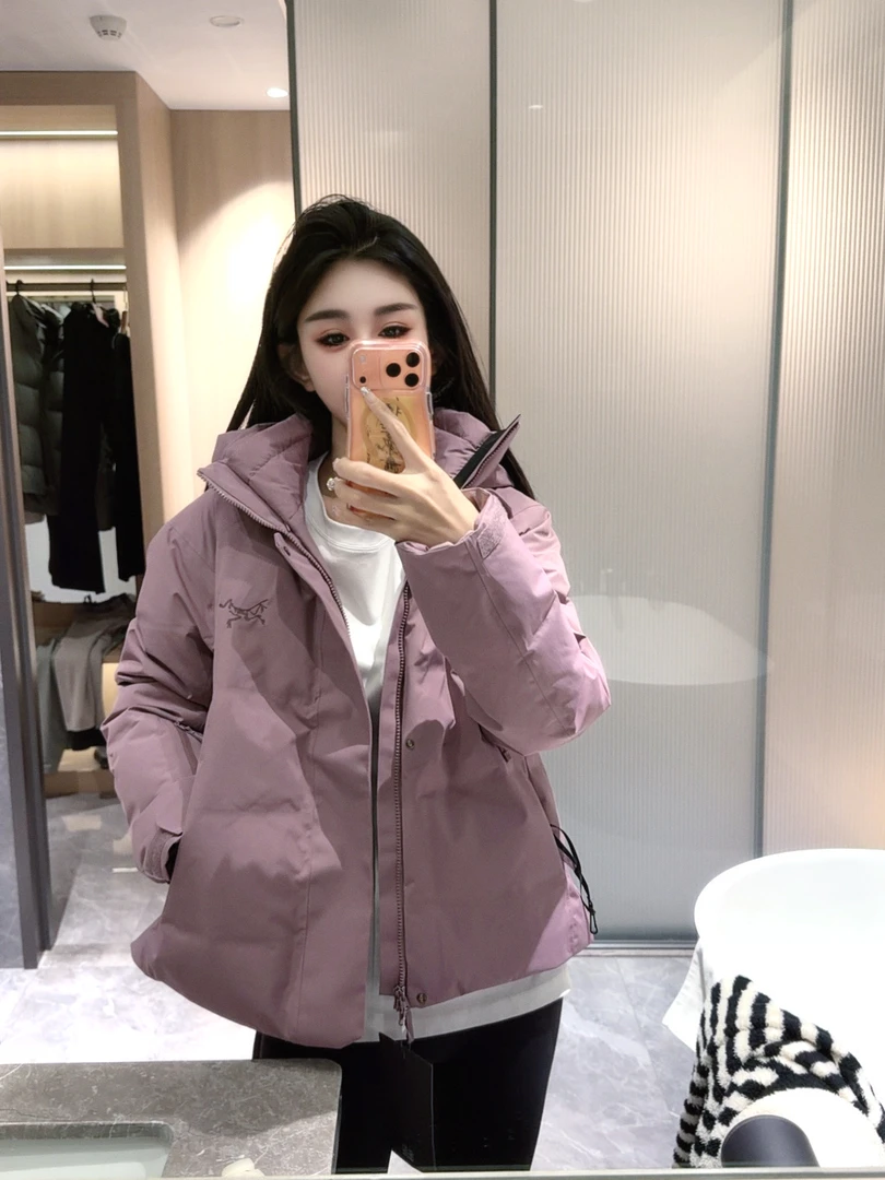 加厚女款短款秋冬连帽外套