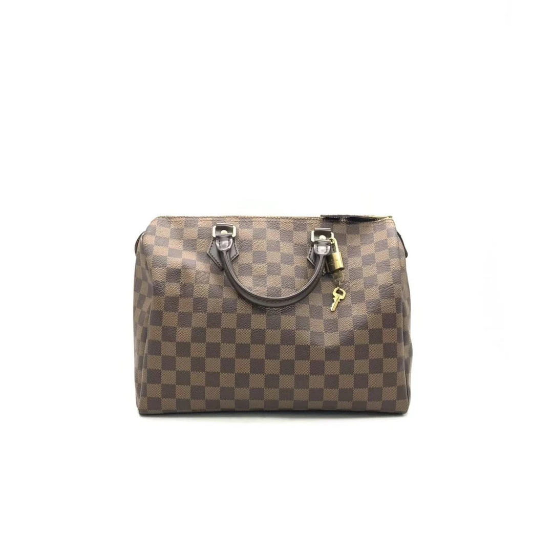 95新 LouisVuitton/路易威登 【安则专属】棕棋盘格sp30托特包