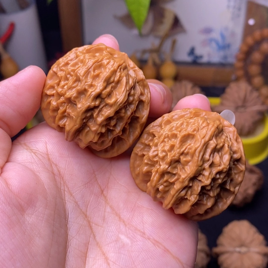 把件文玩核桃38.5黄杆