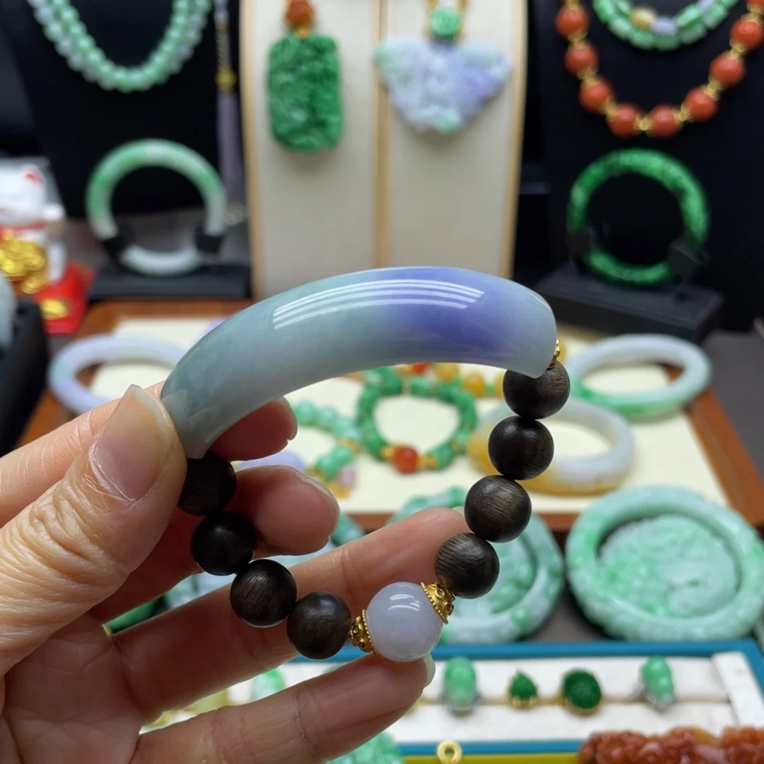 翡翠未镶嵌手链翡翠手牌