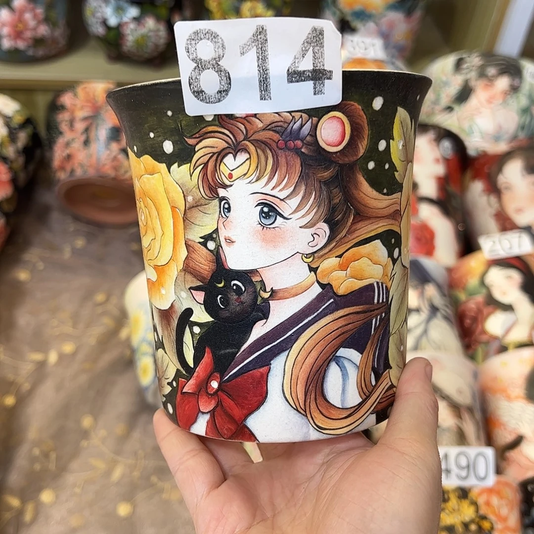 景德镇炫彩手绘口12高12.5