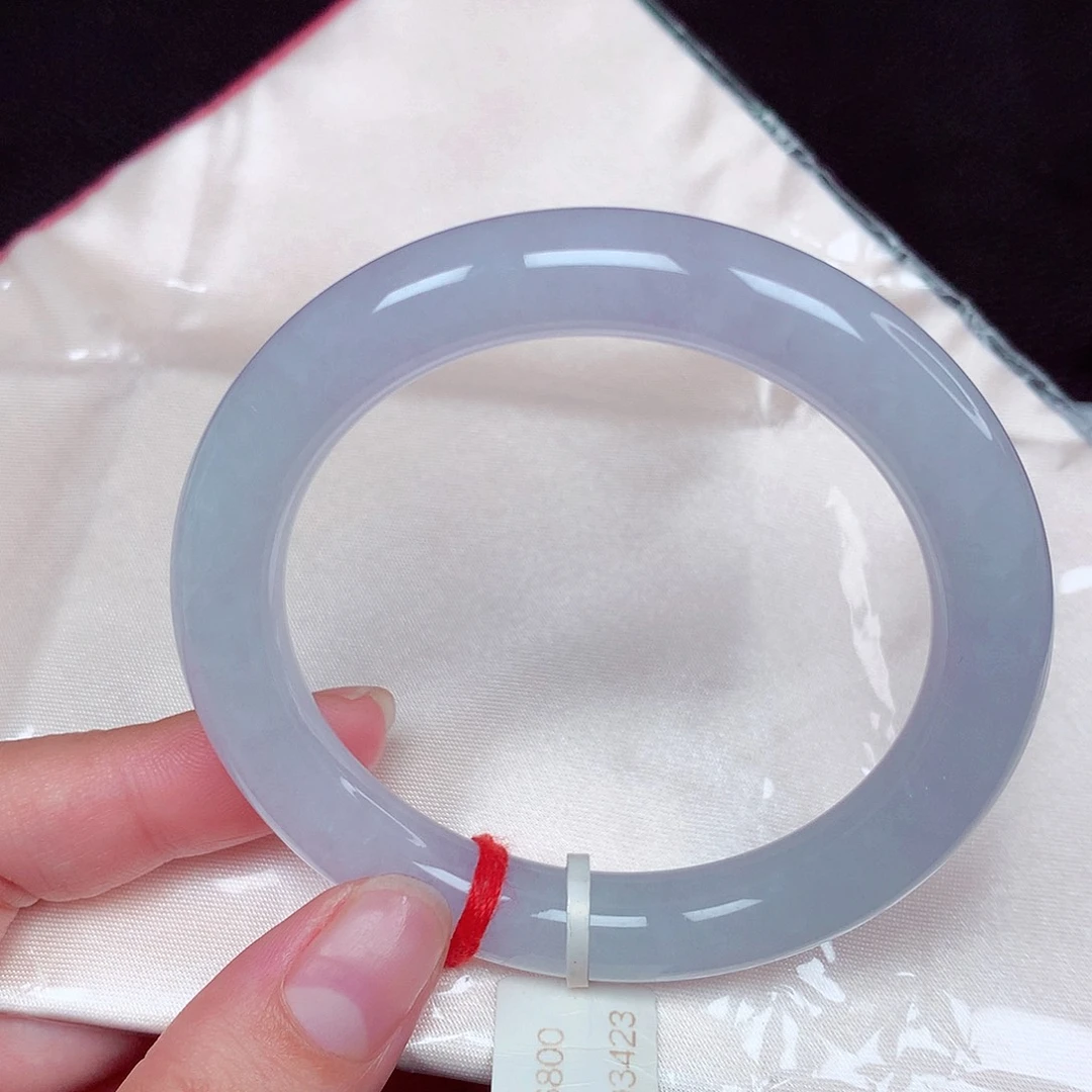 翡翠未镶嵌手镯圆条54