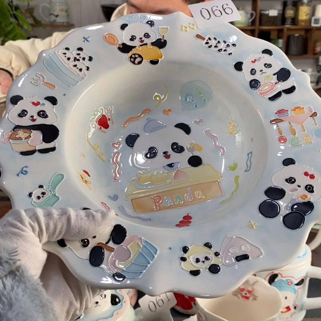 瓷片景德镇釉下彩手绘