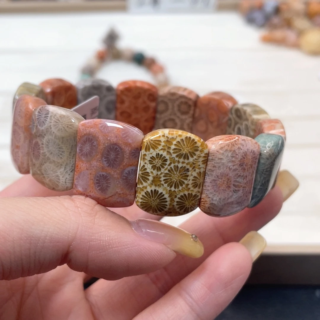 未镶嵌手串硅化玉大*饭342