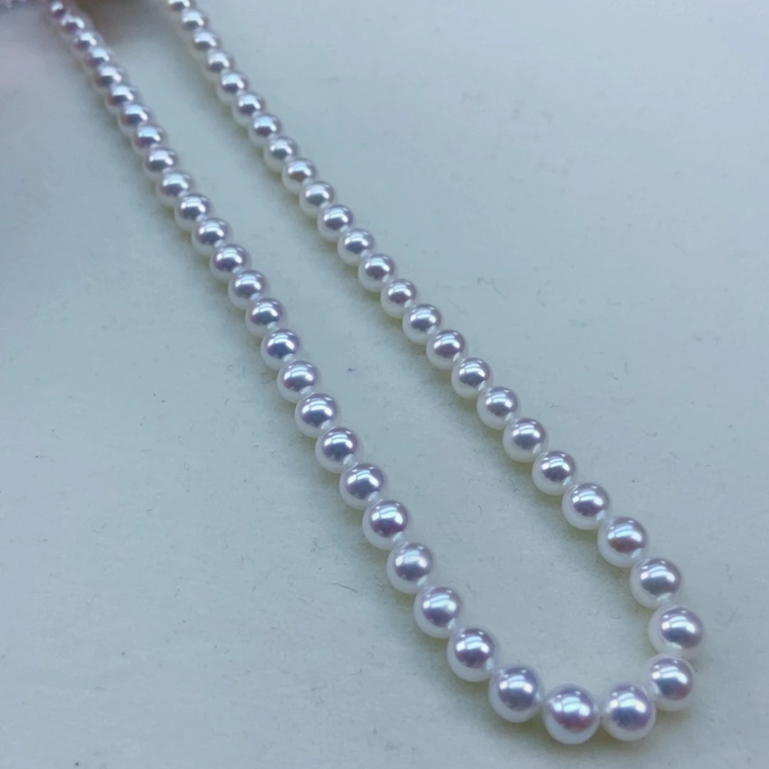 淡水珍珠6镜面炫彩几乎无暇超亮银S925镶嵌