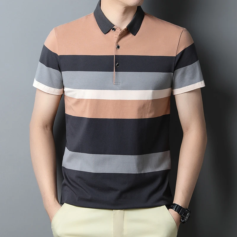 西部公羊男士春季运动时尚T恤翻领短袖透气休闲夏季polo衫上衣