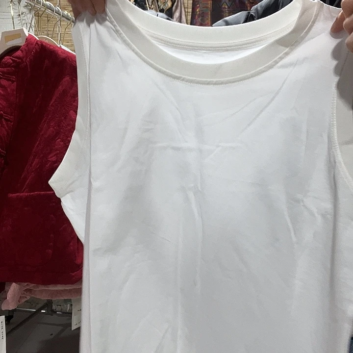 棉无袖打底短款小背心