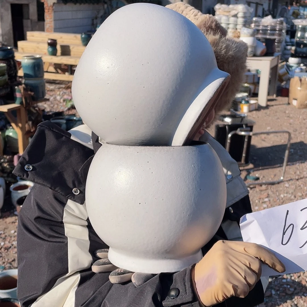 红陶王嫂花盆0128-63