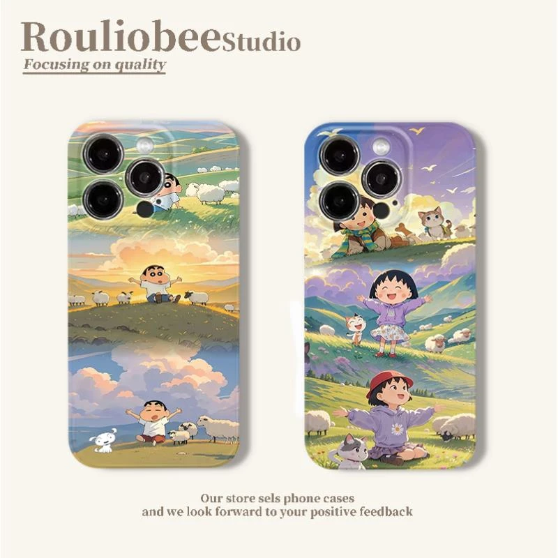 夕与空ins卫衣小丸子适用苹果16菲林手机壳华为P70vivo小米15oppo