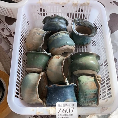 紫砂花盆607瑕疵品口径5单5.5左右