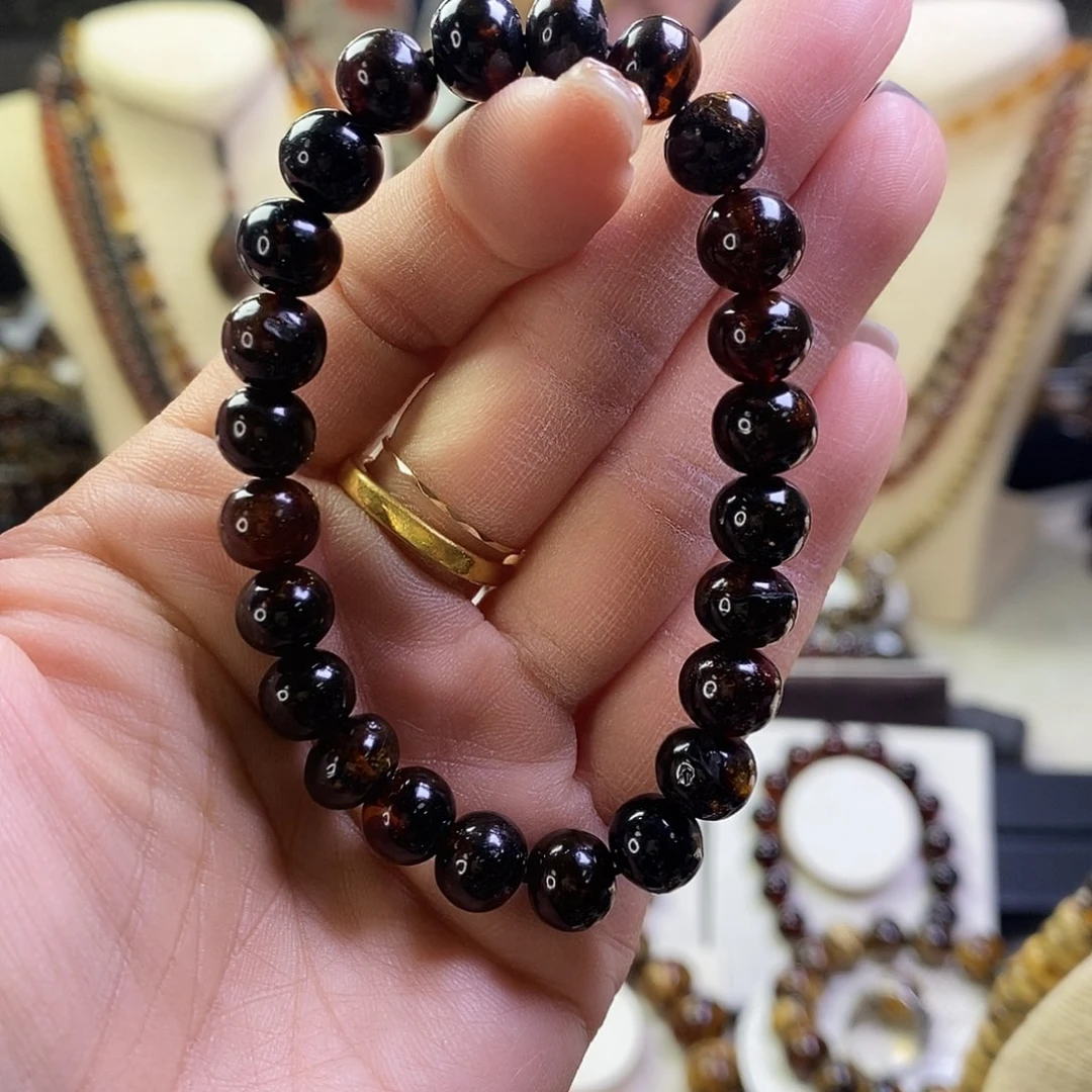 阿***哈琥珀未镶嵌裸石翳珀8.5mm