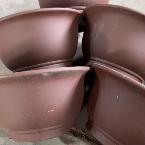 紫砂花盆紫砂处理4个