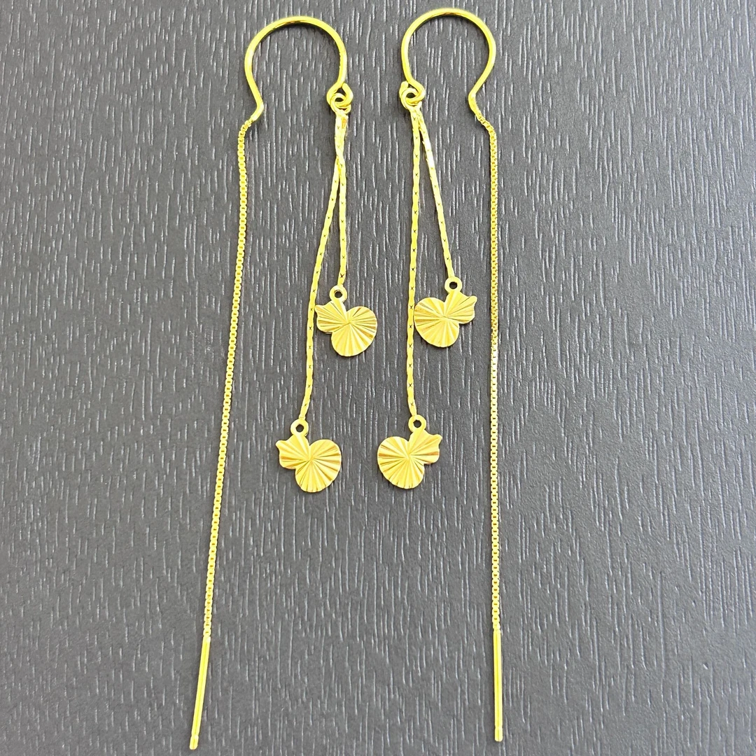 925银耳饰 【MZ】925银葫芦车花耳线YE1061