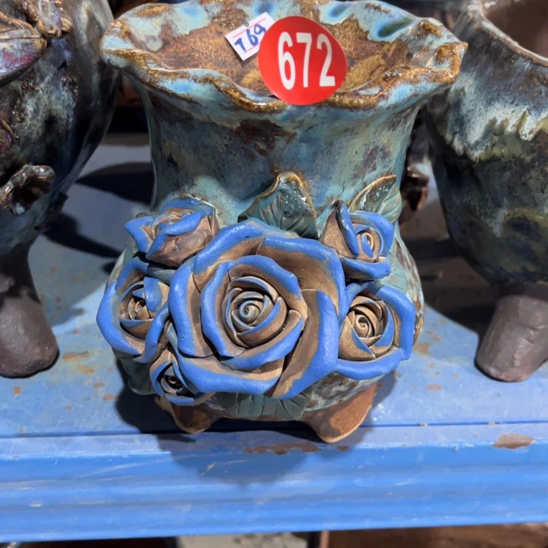 陶瓷微瑕672 号陶然花盆