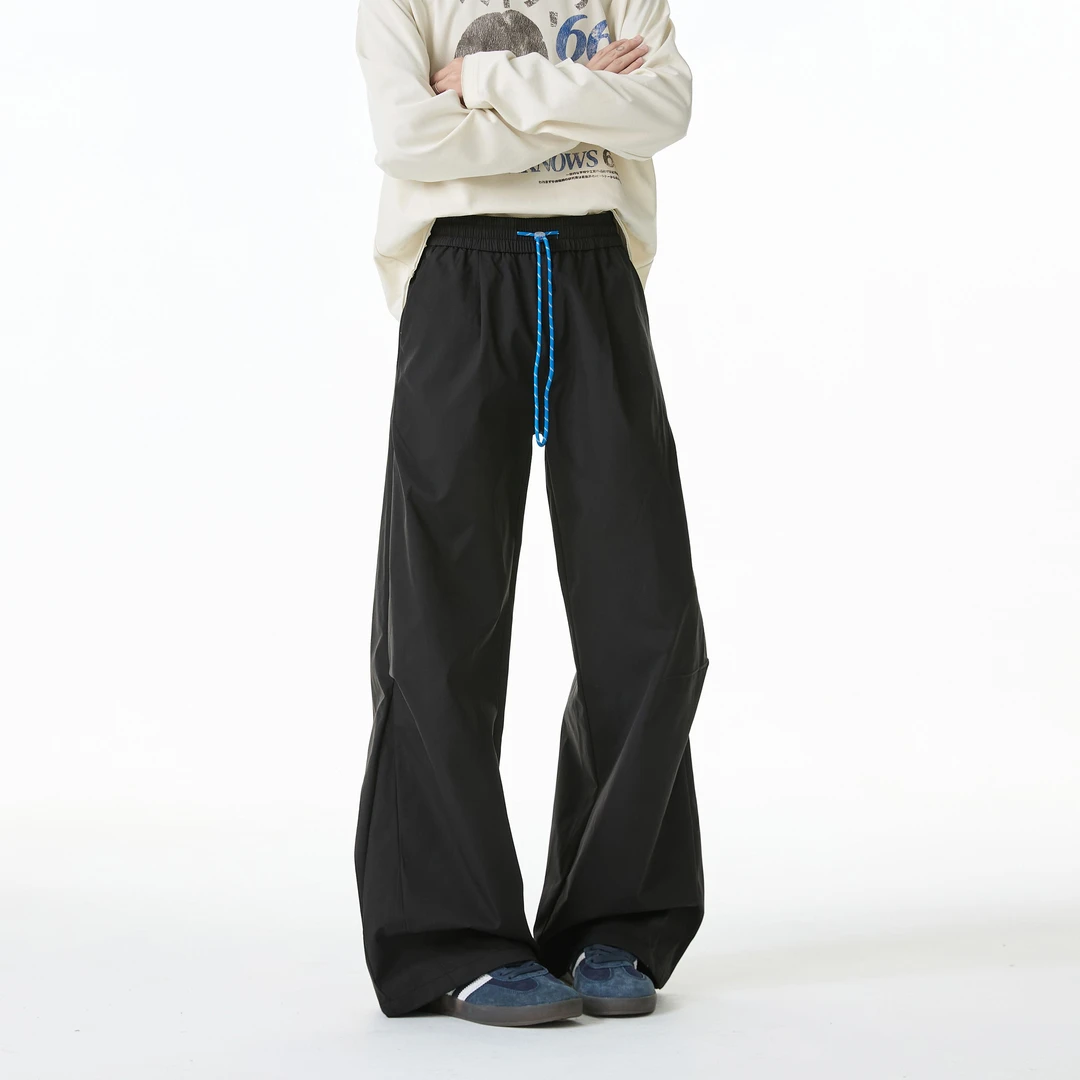 新款美式潮牌户外机能褶皱防水设计感冲锋裤男生秋季百搭休闲裤子