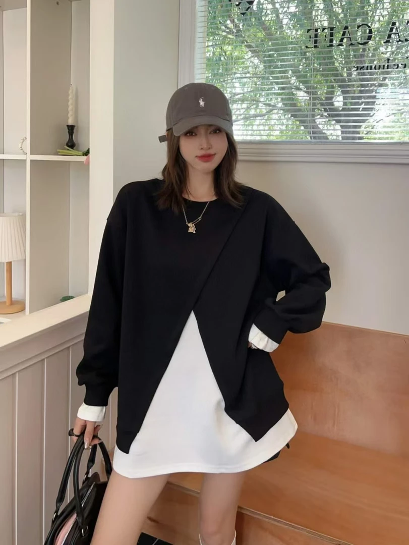 【Umi专属】24Q572打底T恤两面服时尚长袖韩版休闲