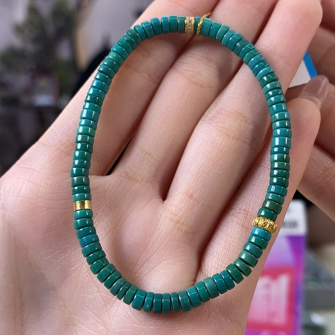 绿松石18K金镶嵌珠宝奇石