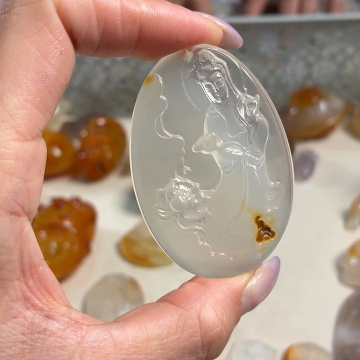 玛瑙/玉髓未镶嵌吊坠(不含链)