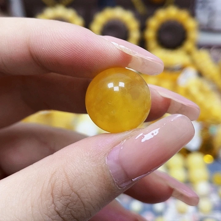 未镶嵌琥珀珠宝奇石17mm金绞蜜福利款.瑕