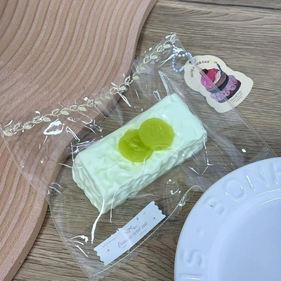 【冻黄油】大号青提奶酪条 纯手工硅胶捏捏乐解压玩具