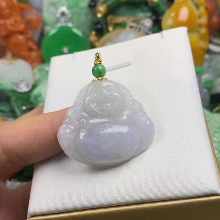 翡翠未镶嵌吊坠(赠链)