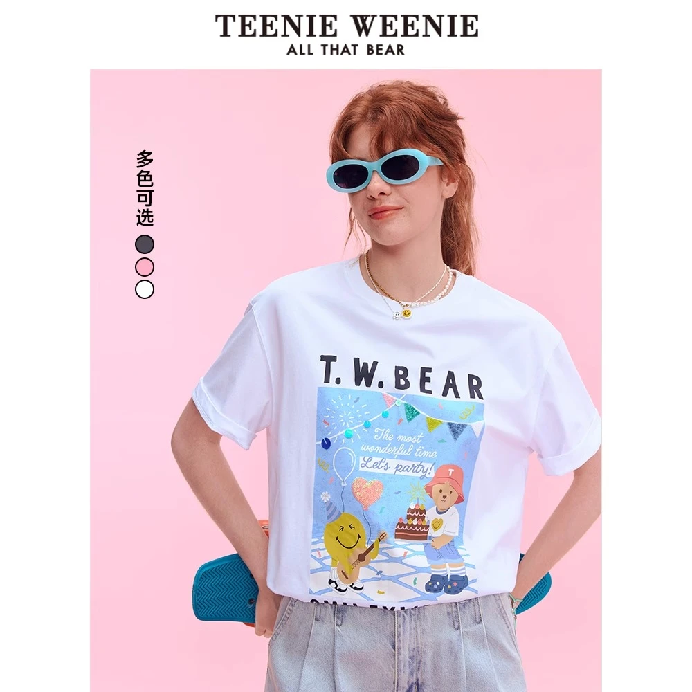 【smiley联名系列】TeenieWeenie小熊T恤25夏印花短袖TTRW256639I