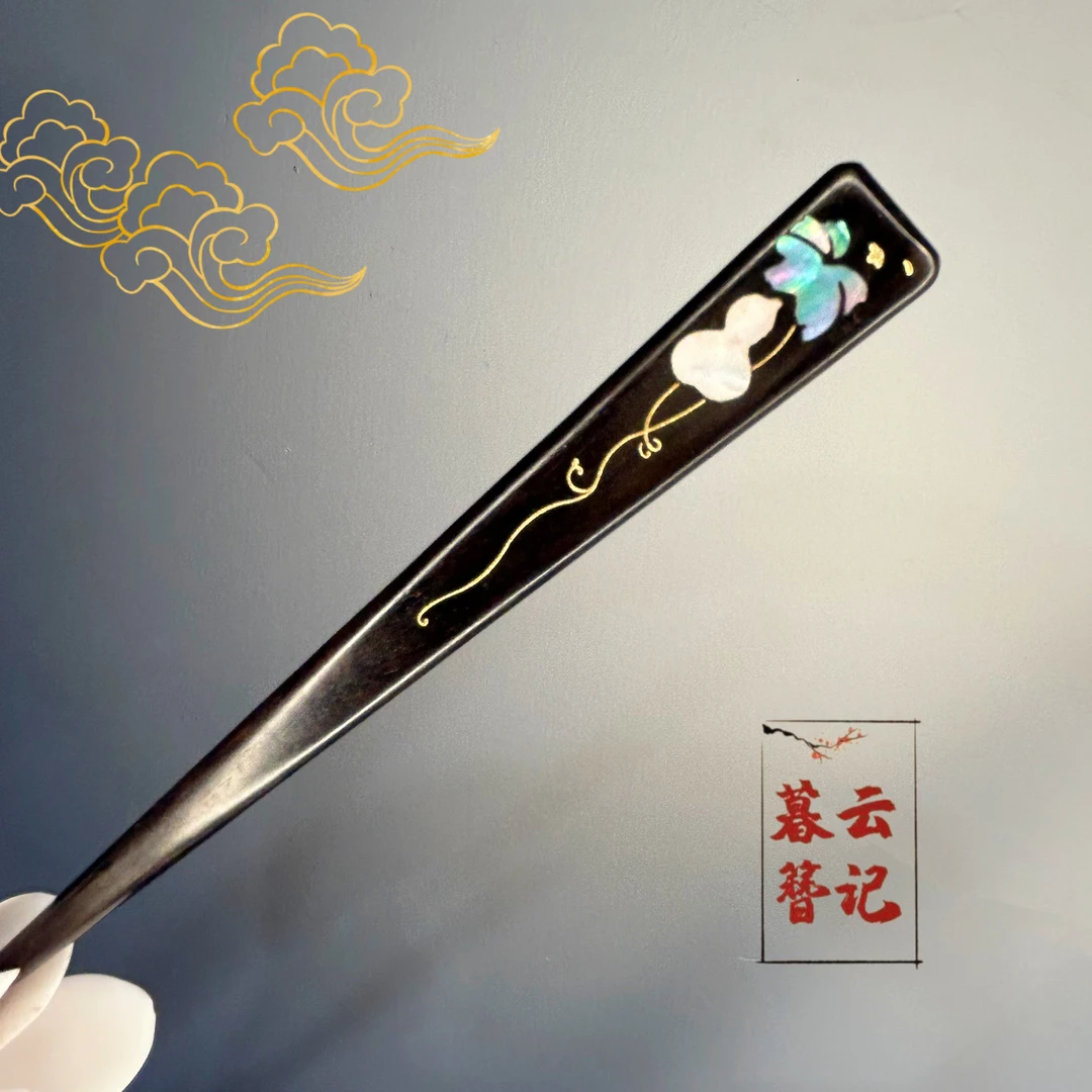 【螺钿“福禄”】中式美学木簪设计作品