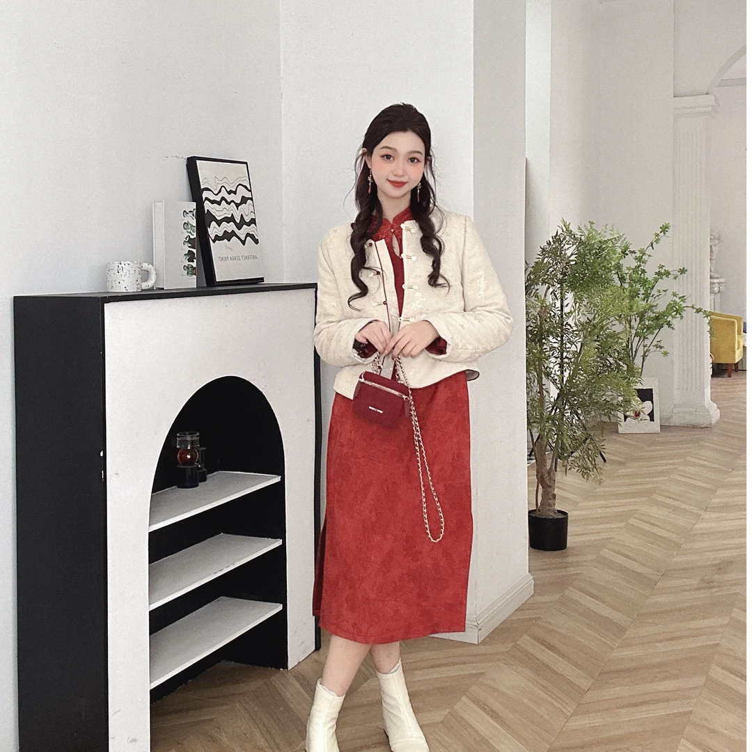 IEF/爱依服一整套穿搭2025冬季新款中式成熟优雅气质里外套装