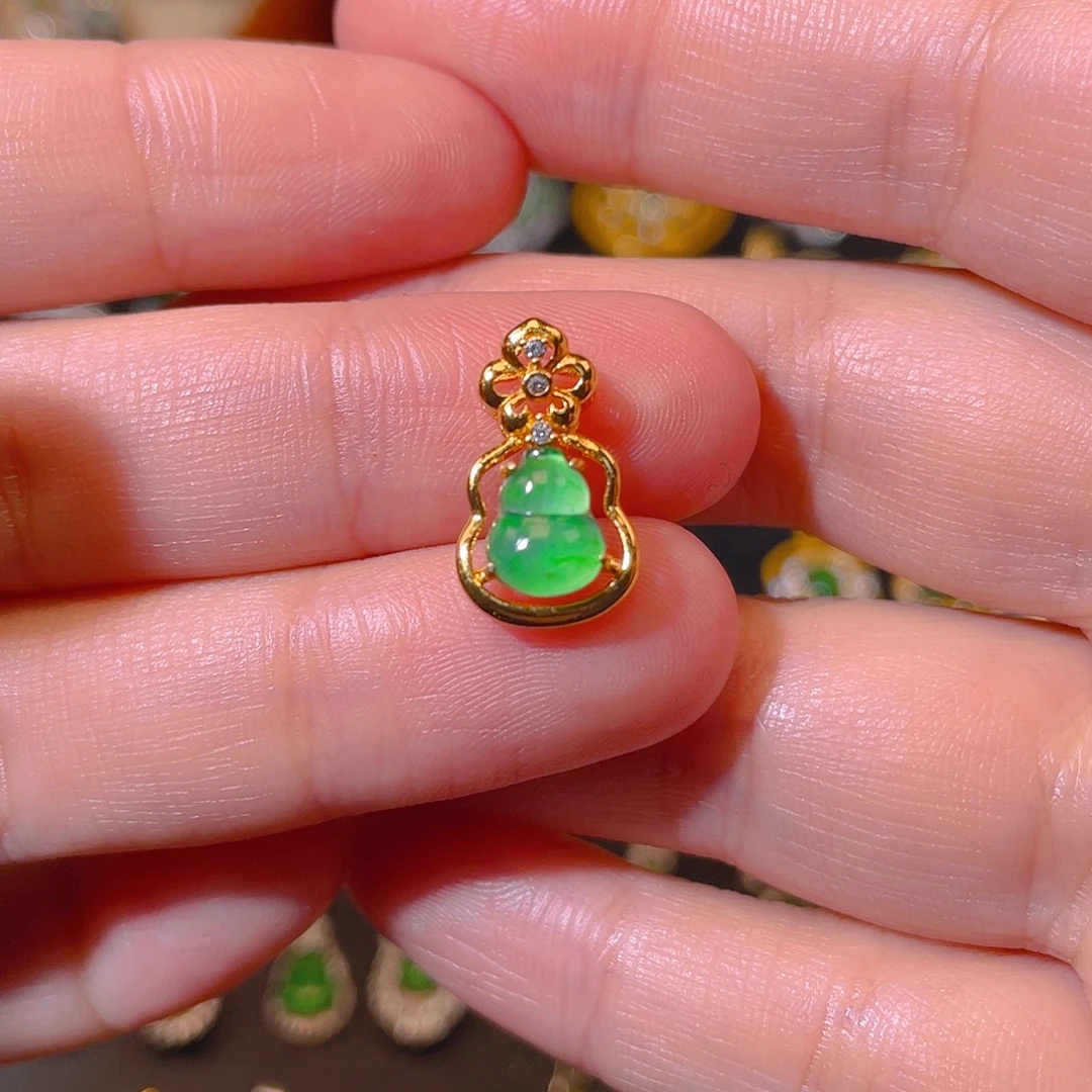 翡翠银S925镶嵌吊坠(不含链)