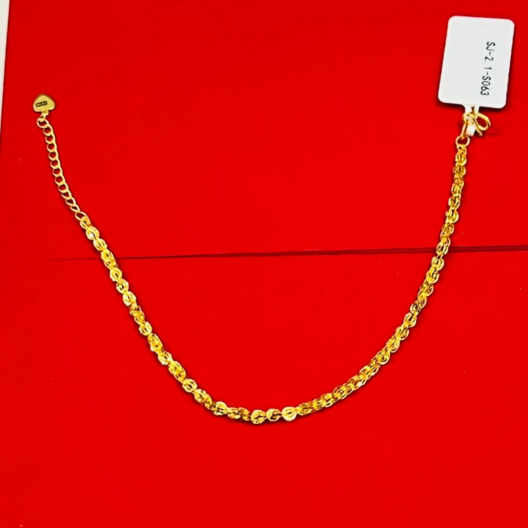 【小琪金选】足金999 5G凤尾手链 2.1