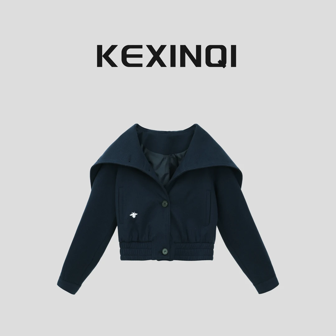 KEXIN 海军领外套 2024早秋新款百搭休闲时尚上衣-249XWZKX21276